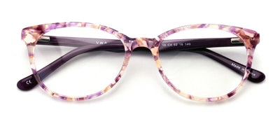 Women Floral Acetate Non-prescription Glasses Frame Clear Lens Eyeglasses Rxable - Vision World