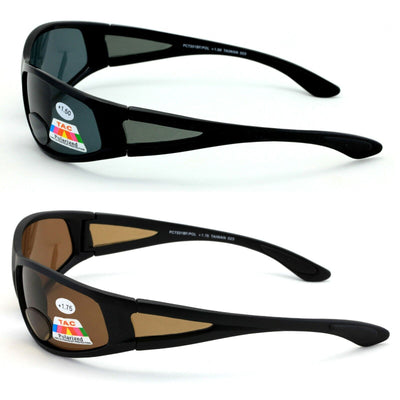 2 Pairs Men Polarized Bifocal Sunglasses - Fly Fishing Readers Outdoor Reading - Vision World