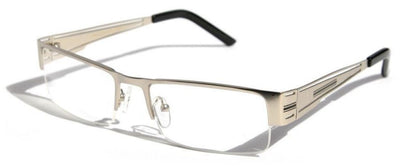 Men Rectangular Half Rimless Metal Reader Reading Glasses Sophisticate look 1230 - Vision World