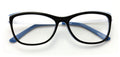 Women Cateye Non-prescription Acetate Eyeglasses Frame Metal Temple Rx'able - Vision World