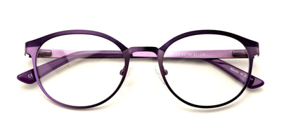 Round Circular Stainless Steel Non-prescription Eye-Glasses Frame Clear Lens - Vision World