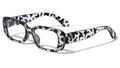 Women Anti Blue Light UV Blocker Clear Lens Eye Glasses Rectangle Animal Print