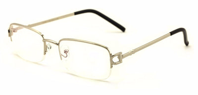 Men women rectangular slim half rimless reading glasses with AR Anti-Reflective - Vision World