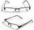 Men Khan Rectangular Half Rimless Metal Reader Reading Glasses Sophisticate look - Vision World