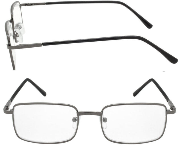 10 Pairs Metal Reading Glasses Unisex with Spring Hinge - Select your own power