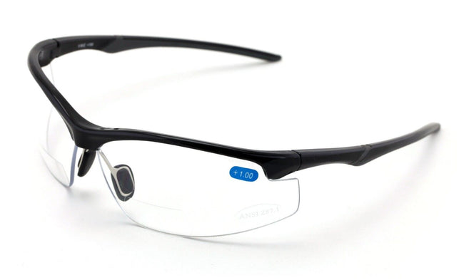 Bifocal Reader Performance Protective Safety Glasses Clear Lens Reading Z87 Cert