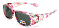 Floral Womens Polarized Fit Over Glasses Sunglasses Rhinestone Transparent 60MM