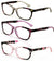 3 Pairs Women Comfortable Lightweight Reading - Glasses Mosaic Art Readers 7016