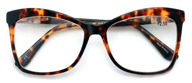 Oversized Women Premium Cateye Reading Glasses - Large Field Clear Lens Reader - Vision World