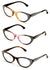 3 Pairs Women Cateye Reading Glasses Rhinestones Stylish Comfortable Reader DR04 - Vision World