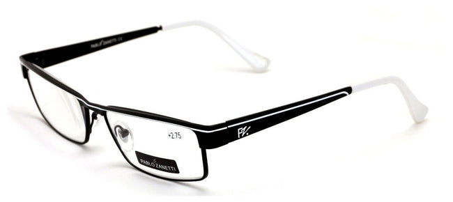 PZ metal reading glasses rectangular MEN Black Readers Fashion - Vision World