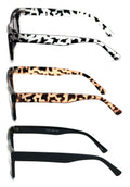 3 Pairs BIFOCALS Women Reading Sunglasses Bold Vintage Leopard Outdoor Readers - Vision World