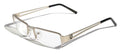 Men Khan Rectangular Half Rimless Metal Reader Reading Glasses Sophisticate look - Vision World