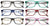 6 Pairs Lightweight Spring Hinge Tile Design Rectangular Reading Glasses - 7014 - Vision World