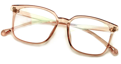 Lightweight Crystal TR90 Square Glasses Frame Clear Lens Rx'able or Fashion Use - Vision World