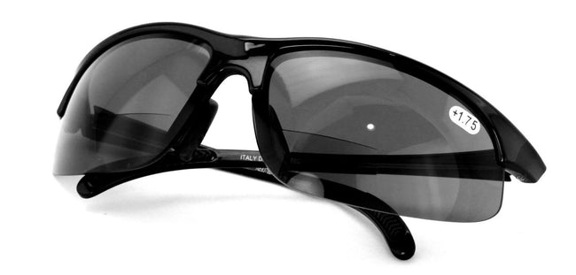 Men Black Sport Bifocal Sunglasses - Outdoor Reading Activity Wrap Aro –  Vision World
