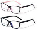 2 Pairs Kids Blue Light Blocking Glasses Anti Eyestrain UV Protection Computer - Vision World