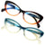2 Pairs Women Cateye Clear Lens Eye Glasses Anti Blue Light UV Protection Comput
