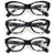 3 Pairs Women's Bold Readers - Translucent Marble Print Reading Glasses - Vision World