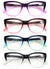 4 Pairs Women Oversized Translucent 2-Tone Cateye Reading Glasses - Spring Hinge - Vision World