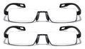 2 Pairs Featherweight Slim Half Rim Memory Flex Reading Glasses Anti-reflective