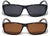 2 Pairs of Rectangular Polarized Fit Over Sunglasses Wear Over Eyeglasses Unisex