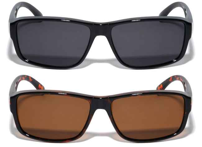 2 Pairs of Rectangular Polarized Fit Over Sunglasses Wear Over Eyeglas Vision World