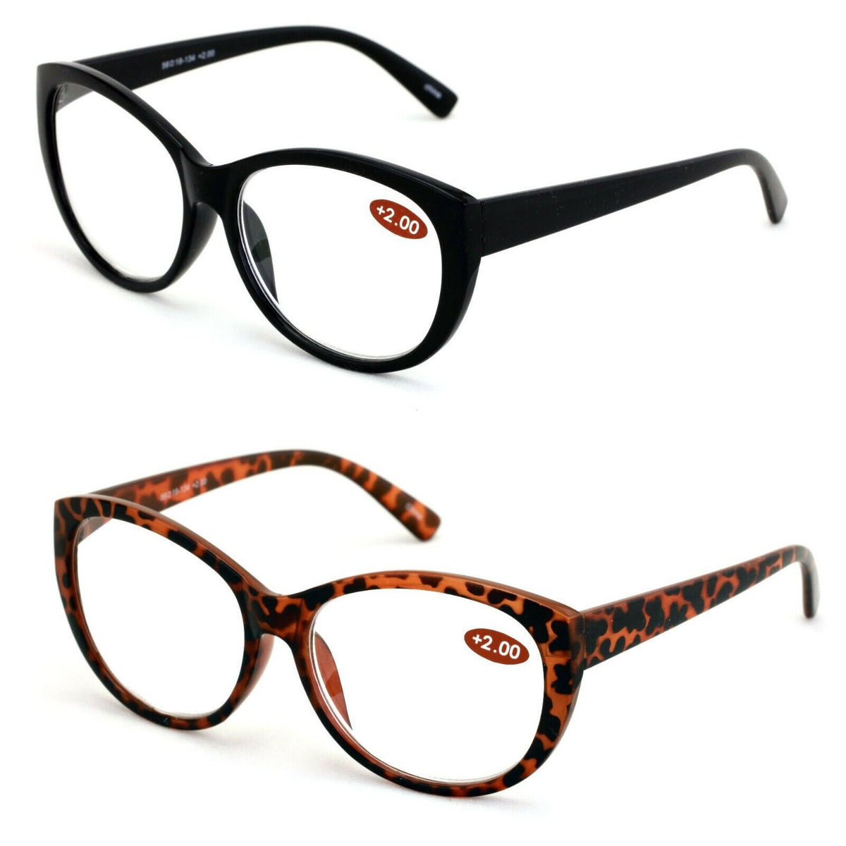 2 Pairs Round Retro Women Reading glasses - Rx Magnified Readers Catey ...
