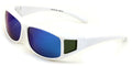 Polarized Fit Over Glasses Sunglasses 60mm Rectangular Frame Unisex White Mirror