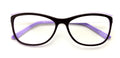 Women Cateye Non-prescription Acetate Eyeglasses Frame Metal Temple Rx'able - Vision World