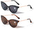 2 Pairs Women Bifocal Reading Sunglasses Outdoor Reader Glasses Cateye Vintage - Vision World