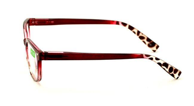 3 Pairs Classic Reader Spring Hinges Half Translucent Leopard Reading Glasses - Vision World