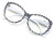 Oversize Women Reading glasses - Magnified Readers Cateye Vintage Jackie Checker - Vision World