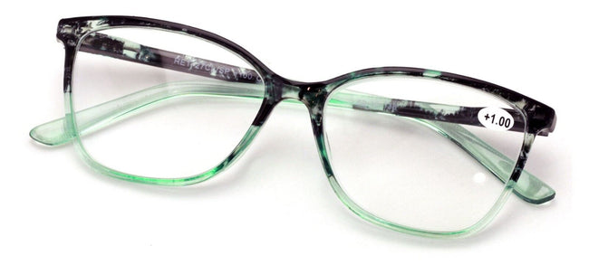 Women Fashion Reading Glasses - Stylish 2 Tone Clear Lens Reader - Vision World