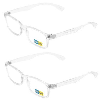 2 Pairs Unisex Anti Blue Blocker Computer UV Protection Clear Lens Eye Glasses
