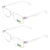 2 Pairs Unisex Anti Blue Blocker Computer UV Protection Clear Lens Eye Glasses