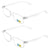 2 Pairs Unisex Anti Blue Blocker Computer UV Protection Clear Lens Eye Glasses