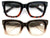 2 Pairs Bold Oversized Women Clear Lens Reading Glasses Large Reader - Vision World
