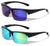 2 Pairs Men Fitover Half Rim Polarized Sunglasses - Mirror Fit-Over Eyeglasses