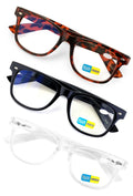3 Pairs Classic Anti Blue UV Ray Clear Lens Computer Glasses Eyeglasses Blocker