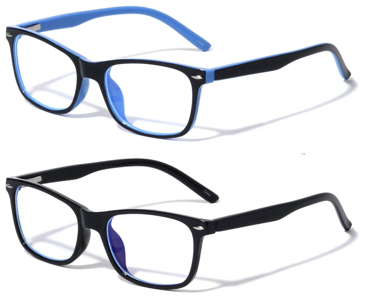 2 Pairs Kids Blue Light Blocking Glasses Anti Eyestrain UV Protection ...