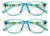 2 Pairs of Translucent Plaid Stripe Readers - Clear Sexy Reading Glasses - Vision World