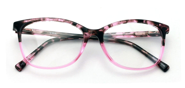 Women 2 Tone Leopard Acetate Non-prescription Glasses Frame Clear Lens Eyeglasse - Vision World