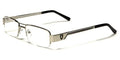 Khan Rectangular Half Rimless Metal Reader Reading Glasses Semi-Rimless - Vision World