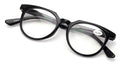 Classic Round Reading Glasses P3 Keyhole - Marble Fashion Readers - Unisex Clear