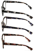 3 Pairs Women's Bold Readers - Translucent Marble Print Reading Glasses - Vision World