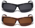 Half Rim Polarized FIT OVER Sunglasses Wear Over Prescription Eyeglasses Unisex