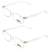 2 Pairs Transparent Frame Modern Rectangular Anti-Blue Blocker Reading Glasses - Vision World