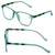 2 Pairs of Translucent Plaid Stripe Readers - Clear Sexy Reading Glasses - Vision World