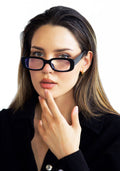 2 Pairs Sleek Bold Women Anti Blue Light UV Blocker Reading Glasses Rectangle